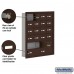 Salsbury Cell Phone Storage Locker - 6 Door High Unit (5 Inch Deep Compartments) - 16 A Doors and 4 B Doors - Bronze - Recessed Mounted - Master Keyed Locks  19065-20ZRK